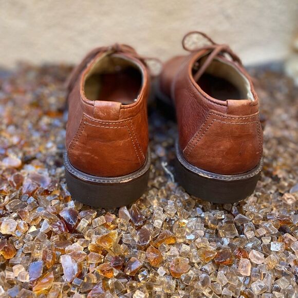 🥾KENNETH COLE NEW YORK MENS LACE UP LEATHER SHOES in light brown - Size 8 - Picture 6 of 11